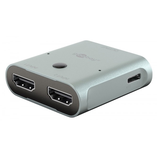 GOOBAY HDMI switch 77791, 2 σε 1, 8K/60Hz, γκρι