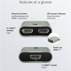 GOOBAY HDMI switch 77791, 2 σε 1, 8K/60Hz, γκρι