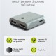 GOOBAY HDMI switch 77791, 2 σε 1, 8K/60Hz, γκρι