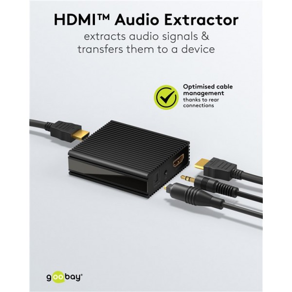 GOOBAY HDMI audio extractor 79138, 4K/30Hz, μαύρο - Σύγκριση Προϊόντων