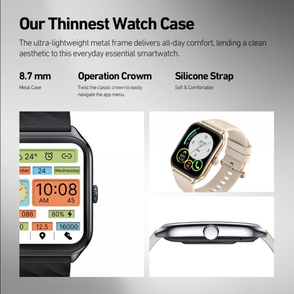 ZEBLAZE smartwatch GTS 4, heart rate, 1.94" AMOLED, IP68, μαύρο - ZEBLAZE