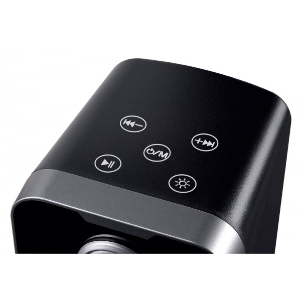 POWERTECH ηχεία PT-1575 με RGB φωτισμό, 2x 5W, Bluetooth & USB/USB-C, μαύρα - Συνοδευτικά PC