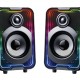 POWERTECH ηχεία PT-1575 με RGB φωτισμό, 2x 5W, Bluetooth & USB/USB-C, μαύρα