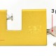 DELI λουκέτο τάκου με κλειδί DL508307, heavy duty, 70mm