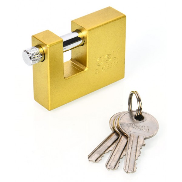 DELI λουκέτο τάκου με κλειδί DL508308, heavy duty, 80mm - 