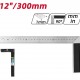 DELI μεταλλικός γωνιακός χάρακας DL302300, 300mm