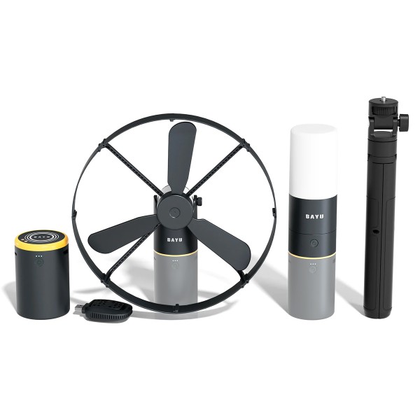 BAYU camping kit με powerbank/ανεμιστήρα/φωτιστικό/συσκευή για κουνούπια C-Pro - BAYU