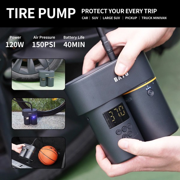 BAYU car kit με εκκινητή μπαταρίας/συμπιεστή αέρος/πιστόλι πλυσίματος/σκουπάκι αυτοκινήτου E-Pro C