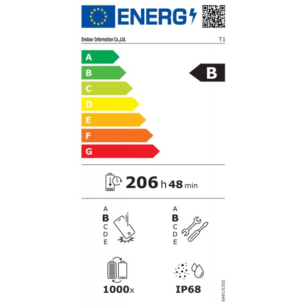 ONERUGGED tablet T1, 8.68", 8/128GB, 4G, 8000mAh, IP68/MIL-STD 810H/Atex Zone 2, μαύρο