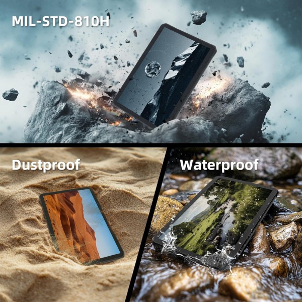 ONERUGGED tablet T1, 8.68", 8/128GB, 4G, 8000mAh, IP68/MIL-STD 810H/Atex Zone 2, μαύρο