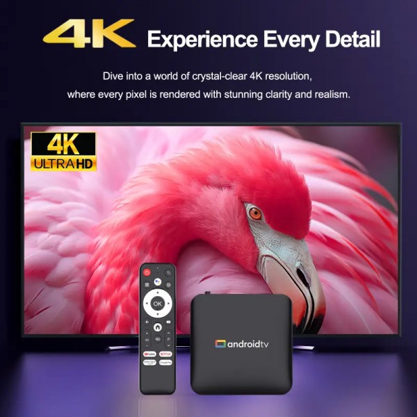 H96 MAX TV Box S905L3, 4K, 2/16GB, WiFi, Bluetooth, Android 14 - H96 MAX