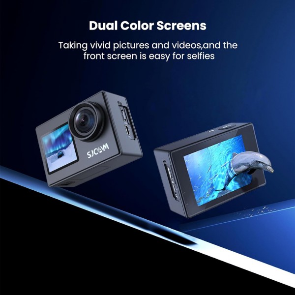 SJCAM action camera SJ4000 Dual Screen, 2x οθόνες, 16MP/4K, WiFi, αδιάβροχη θήκη, μαύρη - Εικόνα & Ήχος