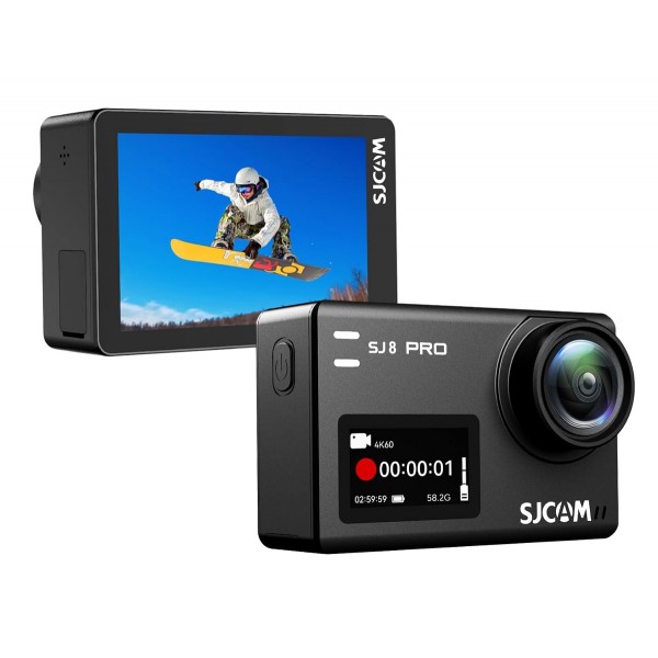 SJCAM action camera SJ8 Pro, οθόνη αφής, 12MP/4K, WiFi, αδιάβροχη θήκη, μαύρη - Εικόνα & Ήχος