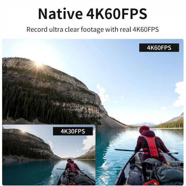 SJCAM action camera SJ8 Pro, οθόνη αφής, 12MP/4K, WiFi, αδιάβροχη θήκη, μαύρη - Εικόνα & Ήχος