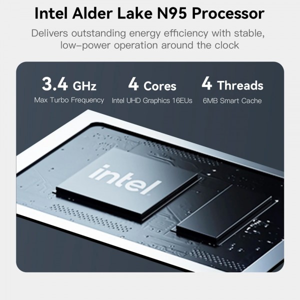 BEELINK mini PC/NAS ME Mini με 6x θέσεις M.2, Intel N95, 12GB, 1TB M.2, Windows 11 Home