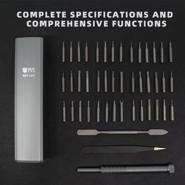 BEST σετ κατσαβίδι ακριβείας BST-1311 με 42 μύτες, με θήκη, 45τμχ - 