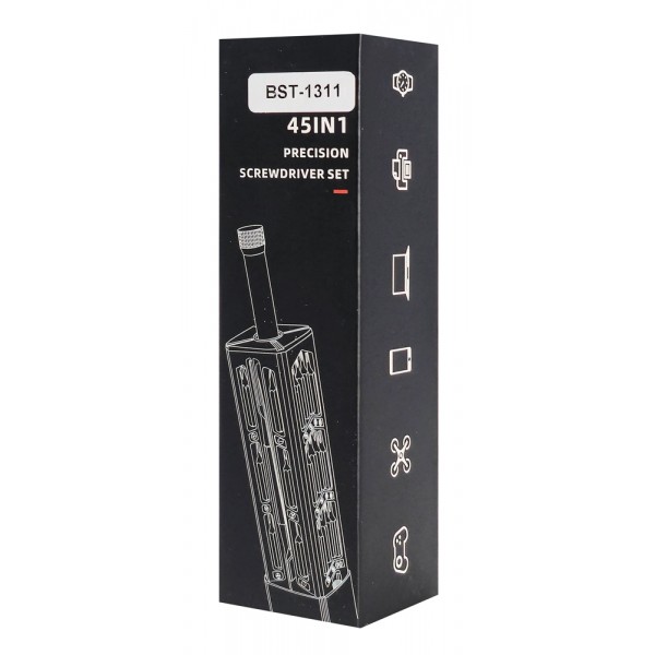 BEST σετ κατσαβίδι ακριβείας BST-1311 με 42 μύτες, με θήκη, 45τμχ