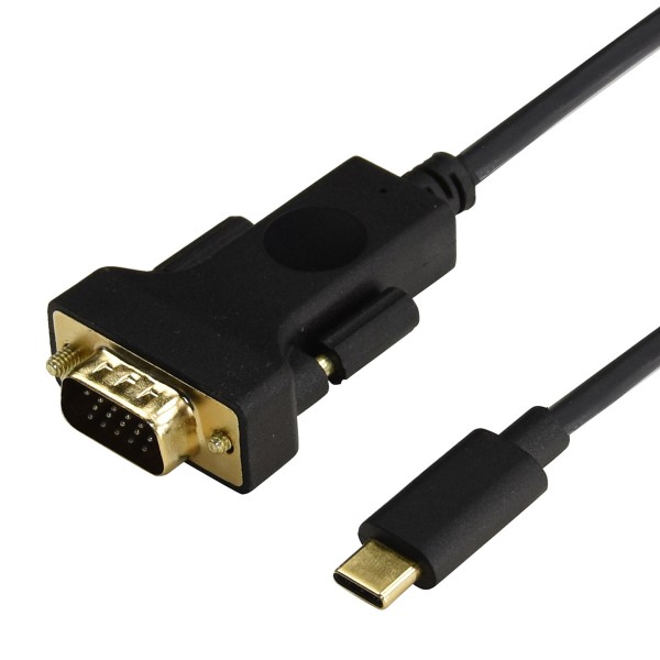 CABLETIME καλώδιο USB-C σε VGA CT-U31-CMVGA, 1080p/60Hz, 1.8m, μαύρο - CABLETIME
