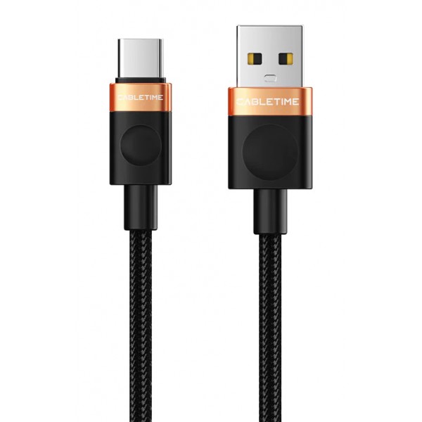 CABLETIME καλώδιο USB-C σε USB CT-AMCM2A, 2A, 480Mbps, 1m, μαύρο - CABLETIME