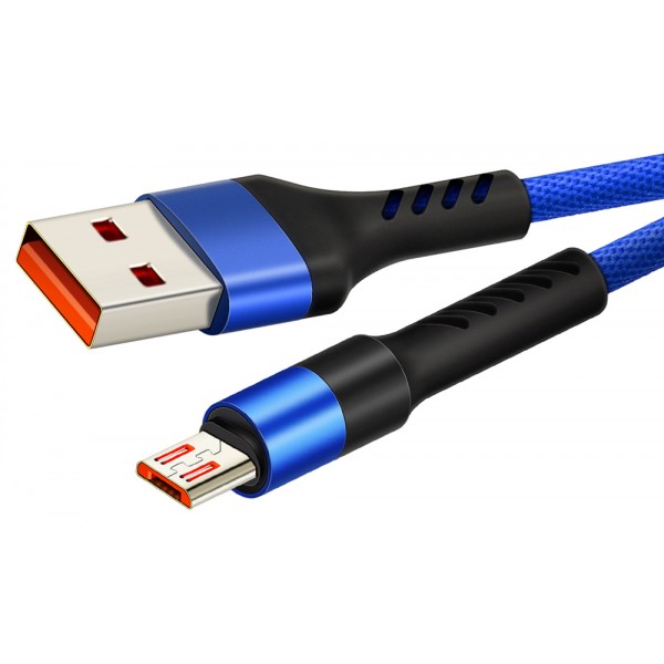 CABLETIME καλώδιο micro USB σε USB CT-C165-P05, 2.4A, 480Mbps, 1m, μπλε - Περιφερειακά