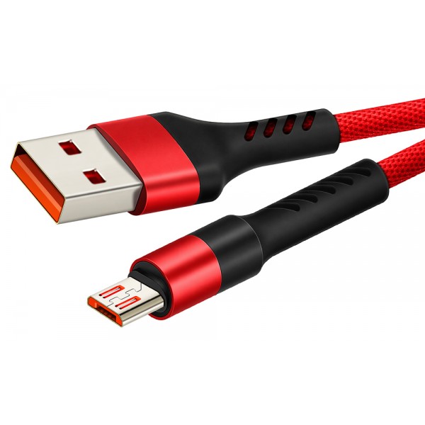CABLETIME καλώδιο micro USB σε USB CT-C165-P05, 2.4A, 480Mbps, 1m, κόκκινο - Περιφερειακά