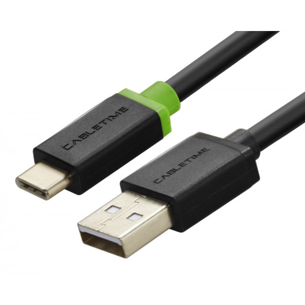 CABLETIME καλώδιο USB-C σε USB CT-U32-CMAMG, 3A, 480Mbps, 2m, μαύρο - CABLETIME