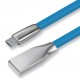CABLETIME καλώδιο micro USB σε USB θηλυκό CT-PU32-ZFUM, flat, 480Mbps, 1m, μπλε