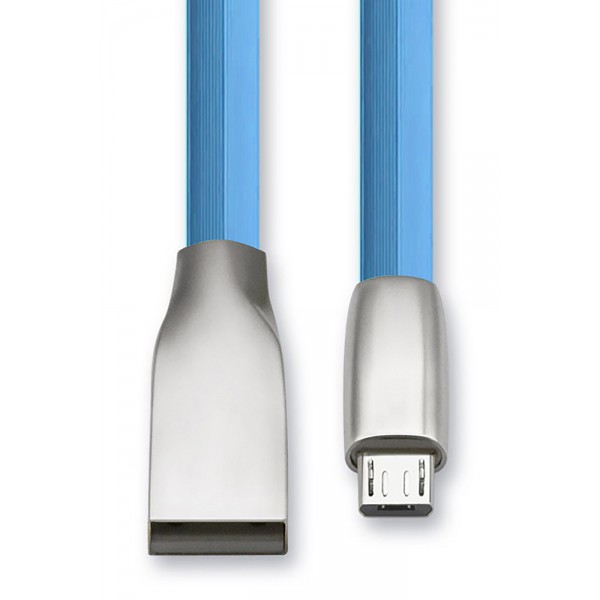 CABLETIME καλώδιο micro USB σε USB θηλυκό CT-PU32-ZFUM, flat, 480Mbps, 1m, μπλε - Περιφερειακά