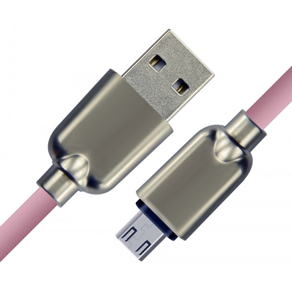 CABLETIME καλώδιο micro USB σε USB CT-PE32-ZFMC, 2A, 480Mbps, 1m, ροζ - USB