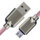 CABLETIME καλώδιο micro USB σε USB CT-PE32-ZFMC, 2A, 480Mbps, 1m, ροζ
