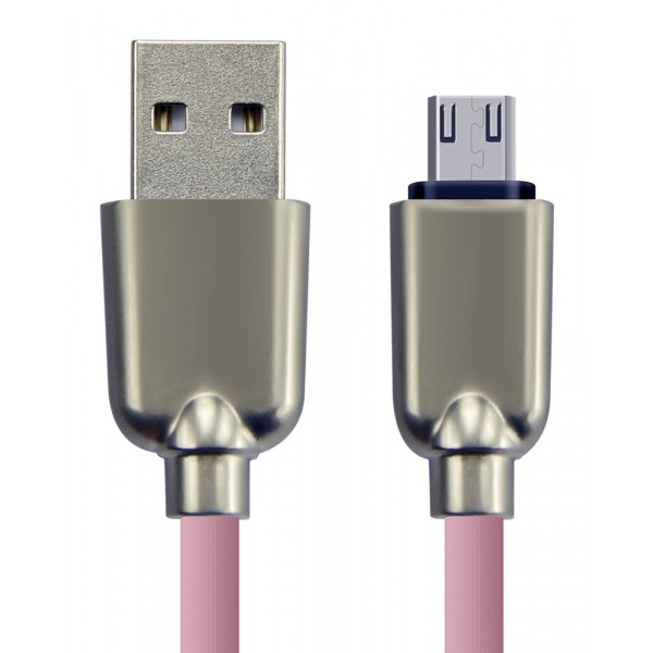 CABLETIME καλώδιο micro USB σε USB CT-PE32-ZFMC, 2A, 480Mbps, 1m, ροζ - USB