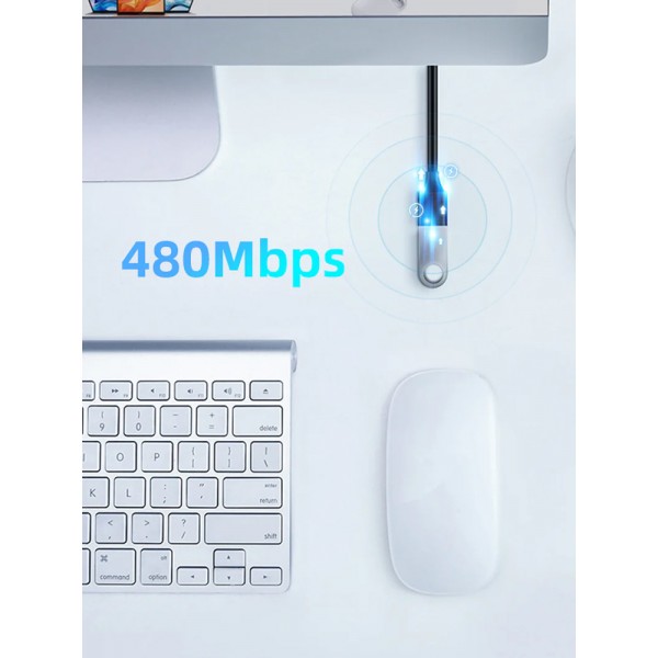 CABLETIME καλώδιο προέκτασης USB 2.0 CT-AMAF2.0, 480Mbps, 1.5m, μαύρο - Περιφερειακά