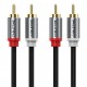 CABLETIME καλώδιο ήχου 2x RCA σε 2x RCA CT-RCA, 5m, μαύρο