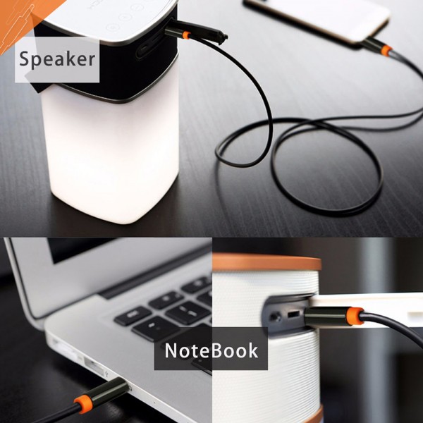 CABLETIME καλώδιο ήχου 3.5mm CT-AV311-P11G, gold plated, 1m, μαύρο