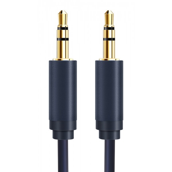 CABLETIME καλώδιο ήχου 3.5mm CT-AV301-H11G, gold plated, 5m, μπλε - Περιφερειακά