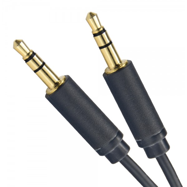 CABLETIME καλώδιο ήχου 3.5mm CT-AV301-H11G, gold plated, 5m, μπλε - Περιφερειακά