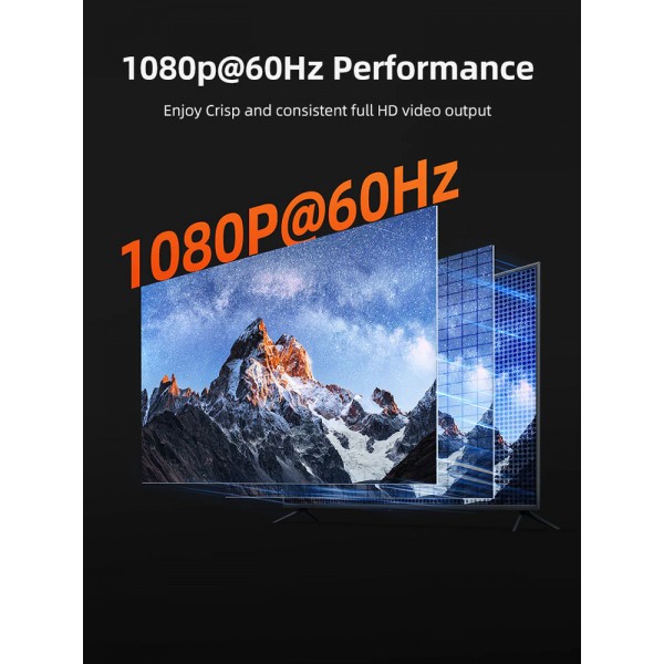 CABLETIME HDMI video extender CT-HEHD-FG60 μέσω καλωδίου RJ45, 1080p/60Hz, έως 60m