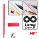 MP eternal μολύβι PE560 με γόμα & 2x ανταλλακτικές μύτες, ροζ