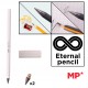 MP eternal μολύβι PE560 με γόμα & 2x ανταλλακτικές μύτες, λευκό