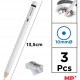 MP ξυλομπογιά PA1102 με ξύστρα, 5mm μύτη, στρογγυλό, λευκό, 2τμχ