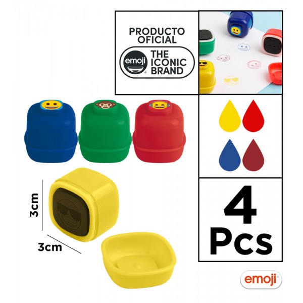 EMOJI παιδικές σφραγίδες EM24001, 4x σχέδια/χρώματα - Είδη Γραφείου & Εξοπλισμός