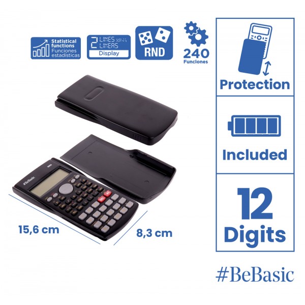 BEBASIC αριθμομηχανή S061, μπαταρίας, 12 ψηφία, μαύρη - Είδη Γραφείου & Εξοπλισμός