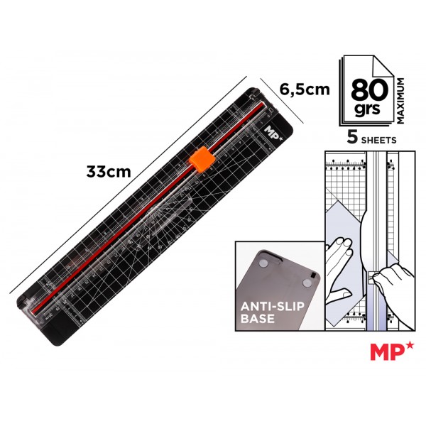 MP κόφτης χαρτιού PA1104, επιτραπέζιος, 30cm, μαύρος - Είδη Γραφείου & Εξοπλισμός