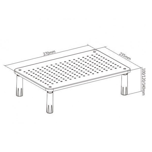 POWERTECH επιτραπέζια βάση οθόνης/laptop PT-1568, 13-32", έως 20kg