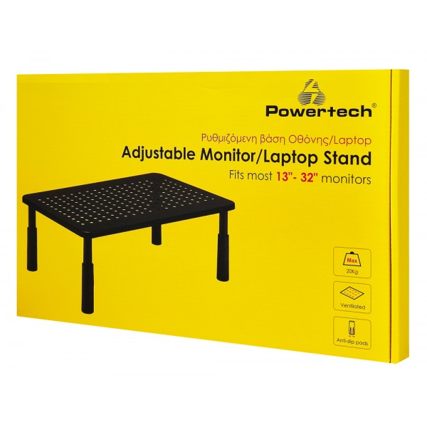 POWERTECH επιτραπέζια βάση οθόνης/laptop PT-1568, 13-32", έως 20kg