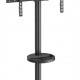 BRATECK βάση τηλεόρασης δαπέδου FS38-46TWE, 37-86", έως 50kg, με ράφι & cable management, ροδάκια, μαύρη