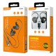 KAKUSIGA earphones με μικρόφωνο KSC-1300, USB-C σύνδεση, 10mm, 1.2m, μαύρα