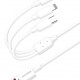 KAKUSIGA καλώδιο USB σε USB-C/Lightning/Micro USB KSC-1021, 5A, 1.2m, λευκό