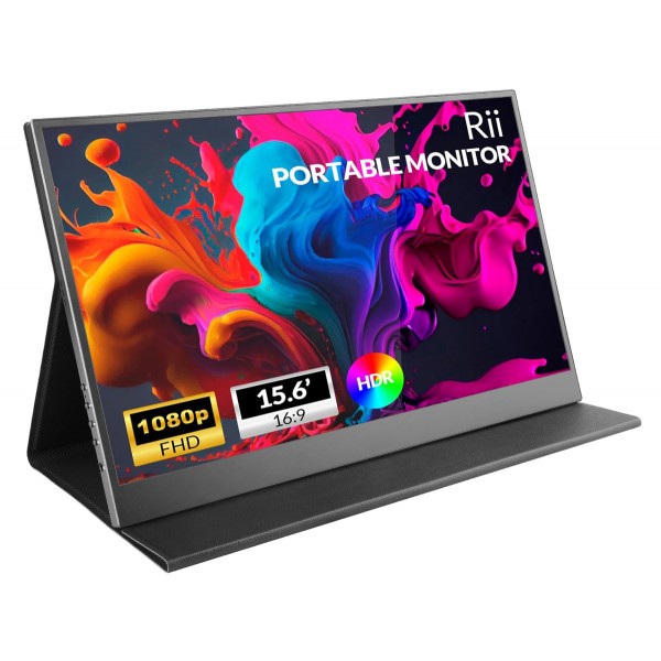 RIITEK φορητή οθόνη RS100, IPS, 15.6" 1920x1080, HDR, mini HDMI/USB-C, με ηχεία - PC & Αναβάθμιση