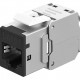 GOOBAY Keystone module RJ45 77943, CAT 6A STP, slim, toolfree, ασημί/μαύρο